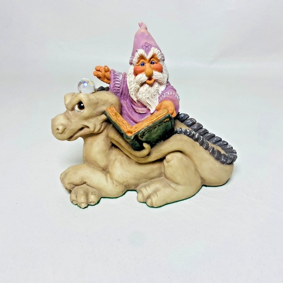 The World of Krystonia Graffyn on Grunch Figurine Wizard Dragon England Fantasy - Picture 1 of 7